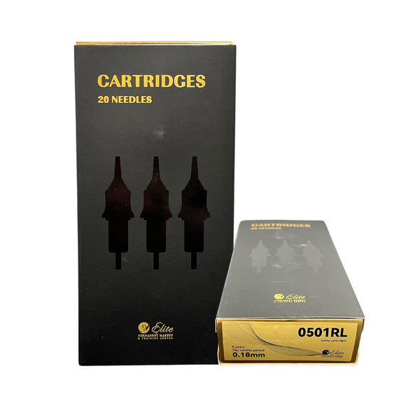 0501RL Tattoo Needle Cartridges 1RL 0.18mm for Permanent Makeup, 20 Pcs