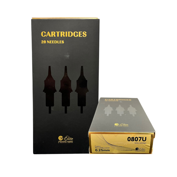 0807U Tattoo Needle Cartridges 7U 0.25mm for Permanent Makeup, 20 Pcs