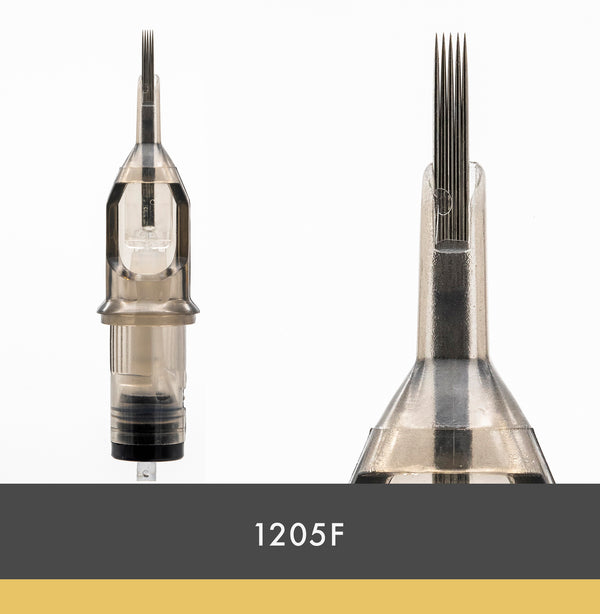 1205F Tattoo Needle Cartridges 5F 0.35mm Flat for Permanent Makeup, 10 Pcs