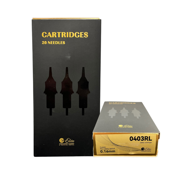 0403RL Tattoo Needle Cartridges 3RL 0.16mm for Permanent Makeup, 20 Pcs